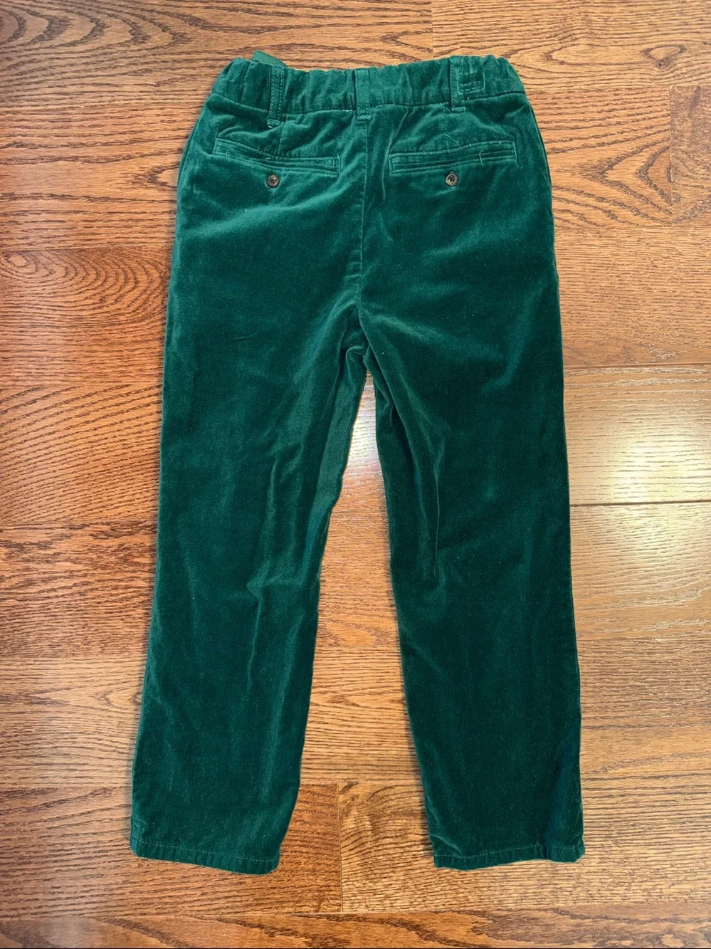 Size 7 boys green velvet dress pants from Gymboree.